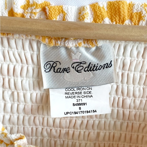 Rare Editions Girls Floral Romper | Yellow & White | Size 8 - Picture 4 of 9